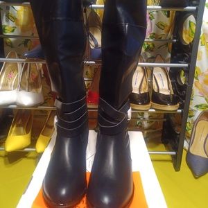 Black knee high boots/ NEW